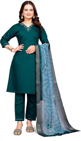 Women's Roman Silk I Kurti Pant Set With Dupatta I Traditional Ethnic Dress in Saudi Arabia