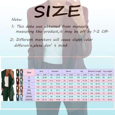 Aniywn Blazer Sets Women 2 Piece Outfits Plus Size Women Business Casual Sets Dressy Blazer Jackets Straight Leg Pants Suits in Saudi Arabia