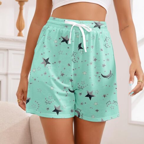American Trends 3 Pack Pajama Shorts Women Casual Elastic Waist Comfy Printed Sleep Lounge Shorts for Women PJ Bottoms in Saudi Arabia