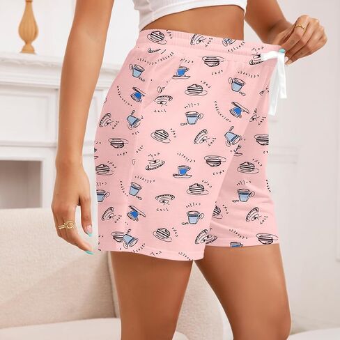 American Trends 3 Pack Pajama Shorts Women Casual Elastic Waist Comfy Printed Sleep Lounge Shorts for Women PJ Bottoms in Saudi Arabia