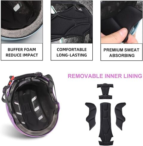 خوذة دراجة للأطفال الصغار من عمر 3 إلى 14 سنة من البنات والأولاد خوذة تزلج قابلة للتعديل لركوب الدراجات والسكوتر والتزلج على الجليد in Kuwait