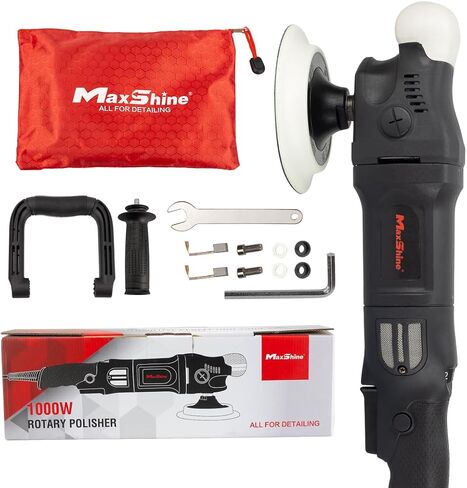 Maxshine M15 Pro/ M1000 Kit - Includes 2 Polishers: 1000W 5", 6-Speed, 5/16" (M15) & 5/8" (M1000) Threads - Auto Detailing Tool for Buffering, Paint Protection, Swirl & Scratch Repair, Glossy Shine in Saudi Arabia