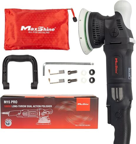 Maxshine M15 Pro/ M1000 Kit - Includes 2 Polishers: 1000W 5", 6-Speed, 5/16" (M15) & 5/8" (M1000) Threads - Auto Detailing Tool for Buffering, Paint Protection, Swirl & Scratch Repair, Glossy Shine in Saudi Arabia