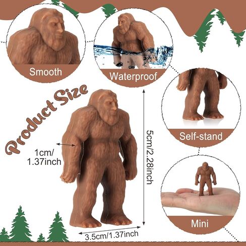 Chunful 36 جهاز كمبيوتر شخصى صغير التماثيل Bigfoot قليلا Sasquatch السائبة مصغرة Bigfoot للحزب تفضل Sasquatch المشجعين هدايا عيد ميلاد للرجال النساء خزانة الكتب المنزلية مشاهد غرفة المعيشة الديكور in Saudi Arabia