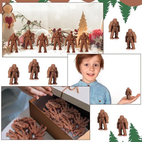 Chunful 36 جهاز كمبيوتر شخصى صغير التماثيل Bigfoot قليلا Sasquatch السائبة مصغرة Bigfoot للحزب تفضل Sasquatch المشجعين هدايا عيد ميلاد للرجال النساء خزانة الكتب المنزلية مشاهد غرفة المعيشة الديكور in Saudi Arabia
