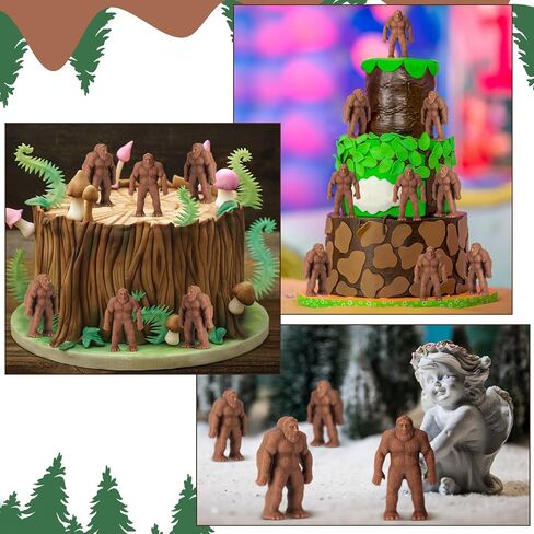 Chunful 36 جهاز كمبيوتر شخصى صغير التماثيل Bigfoot قليلا Sasquatch السائبة مصغرة Bigfoot للحزب تفضل Sasquatch المشجعين هدايا عيد ميلاد للرجال النساء خزانة الكتب المنزلية مشاهد غرفة المعيشة الديكور in Saudi Arabia