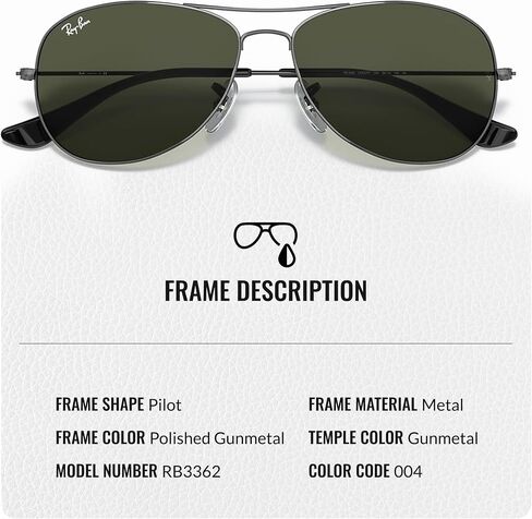 نظارة شمسية Ray-Ban RB3362 على شكل طيار على شكل طيار للرجال والنساء مع مجموعة نظارات RAYBAN الرسمية in Saudi Arabia