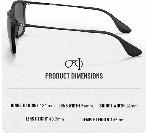 Ray-Ban RB4187 CHRIS Square Shaped Sunglasses for Men & Women with Official RAYBAN Eyewear Kit in Saudi Arabia