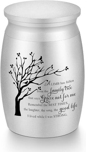 XIUDA Small Urns for Human Ashes Keepsake Tree of Life Aluminum Memorial Mini Cremation Urn for Women Men Decorative Funeral Urns in Saudi Arabia
