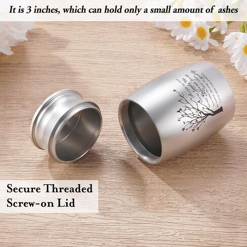 XIUDA Small Urns for Human Ashes Keepsake Tree of Life Aluminum Memorial Mini Cremation Urn for Women Men Decorative Funeral Urns in Saudi Arabia