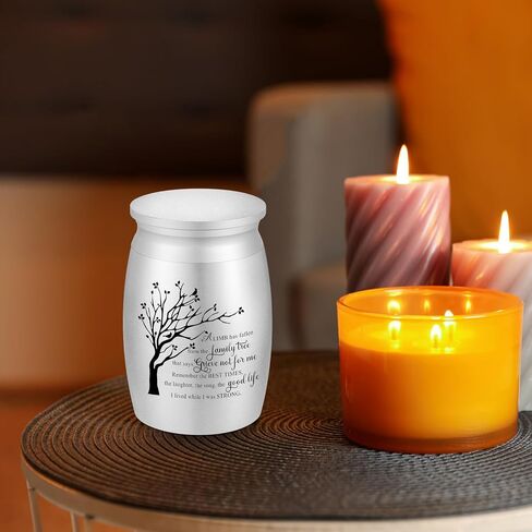 XIUDA Small Urns for Human Ashes Keepsake Tree of Life Aluminum Memorial Mini Cremation Urn for Women Men Decorative Funeral Urns in Saudi Arabia