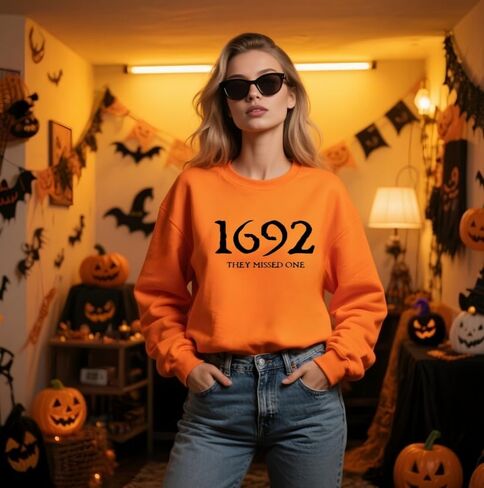 1692 They Missed One Sweatshirt Halloween Sweatshirts for Women Long Sleeve Spooky Season Shirt Pullover Sweater in Kuwait