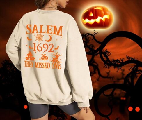 1692 They Missed One Sweatshirt Halloween Sweatshirts for Women Long Sleeve Spooky Season Shirt Pullover Sweater in Kuwait