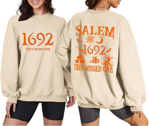 1692 They Missed One Sweatshirt Halloween Sweatshirts for Women Long Sleeve Spooky Season Shirt Pullover Sweater in Kuwait
