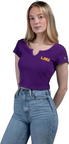 Hype & Vice Cali Tee for Women (Small) - University of Colorado Tailgate Top for Women, Crop Top T-Shirt, College Shirts for Game Days - White in Saudi Arabia