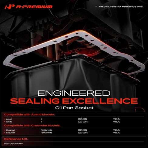 مجموعة حشية وعاء زيت المحرك A-Premium 5.7L، متوافقة مع شيفروليه كورفيت وأفانتي II، 2001 2002 2003 2004 in Saudi Arabia