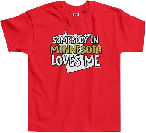 تي شيرت Threadrock Little Boys' Somebody in Minnesota Loves Me للأطفال الصغار in Saudi Arabia