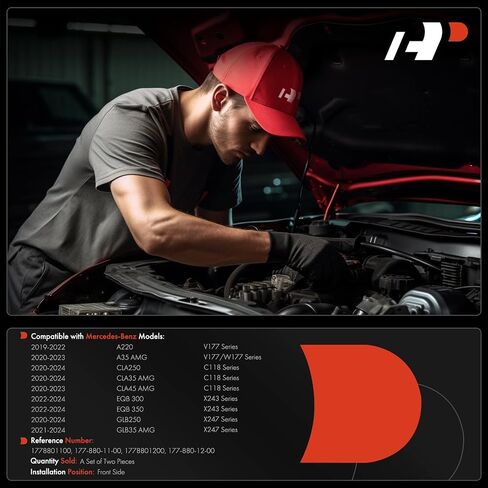 مفصلات غطاء المحرك الأمامي A-Premium متوافقة مع مرسيدس بنز CLA250 2020-2024، A220 2019-2022، EQB 300 2022-2024، EQB 350 2022-2024، GLB250 2020-2024، CLA35 CLA45 A35 GLB35 AMG، مجموعة 2 جهاز كمبيوتر in Saudi Arabia