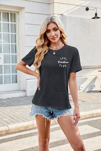 Gigi Shirts for Grandma Women Gigi Heart Graphic Tshirts Tops Letter Printed Short Sleeve Mimi Tees Shirt in Kuwait