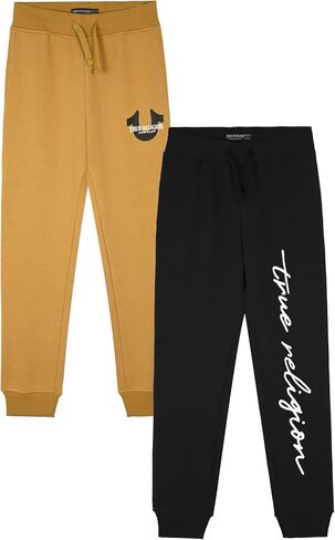 True Religion Boys 2 Pack Fleece Sweatpants – Stylish & Comfortable Jogger Pants Set for Active Kids in Saudi Arabia