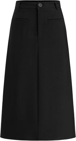 CIDER Elegant Midi Skirt for Women Versatile High Waist Office Casual Workwear Skirts in Saudi Arabia