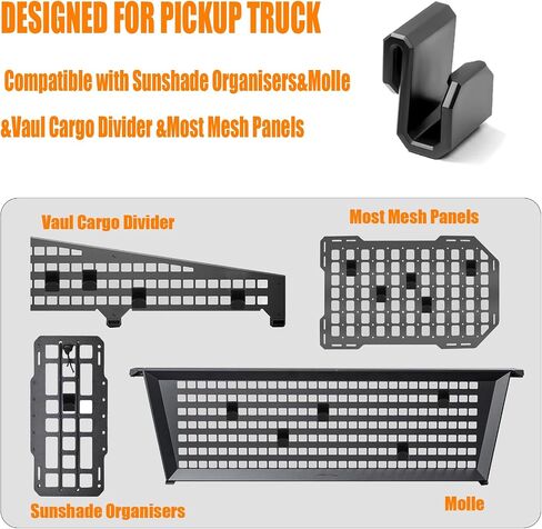 8 Pack molle Board Hook for Tesla Cybertruck,Panel Accessories,cybertruck Accessories,for MOLLE Panels and Vault Cargo Dividers in Saudi Arabia