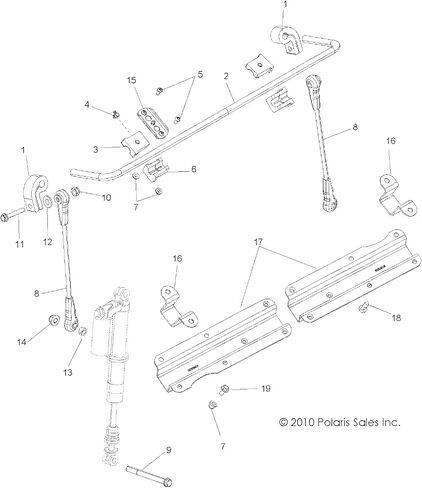 بولاريس 5253031-458 BRKT-Mount SWAYBAR أمامي BLK RZR 800 200 in Kuwait