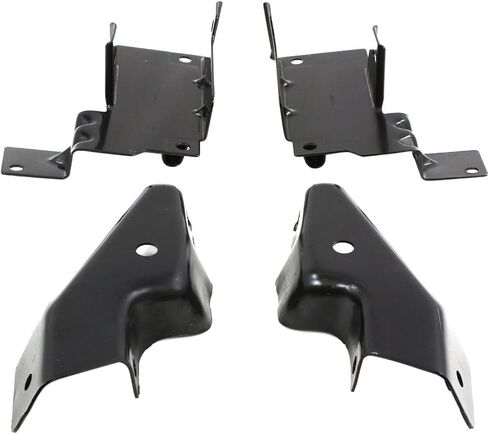 Front Bumper Chrome Steel + Upper Cover + Lower Valance Textured + Bracket Set Of 6 RH & LH Direct Replacement Compatible With 2003-2006 Chevrolet Silverado 2500HD 3500 GM1051109 in Saudi Arabia