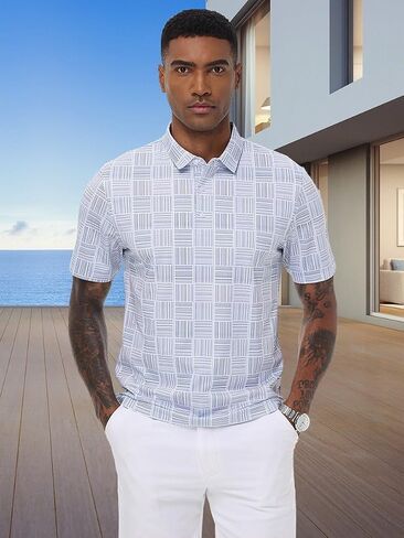 Men's Polo Shirts - Short Sleeve Breathable Stretch Golf Tennis Shirt for Summer in Saudi Arabia