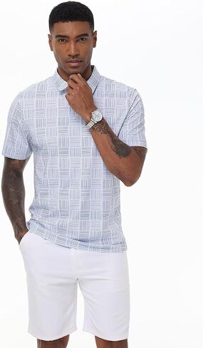 Men's Polo Shirts - Short Sleeve Breathable Stretch Golf Tennis Shirt for Summer in Saudi Arabia