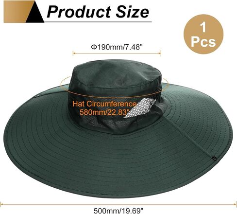 HARFINGTON Wide Brim Bucket Hat Polyester Sun Protection Hat Unisex Fishing Cap for Beach Hiking Garden Lawn Work Camping Outdoor, Dark Gray in Saudi Arabia