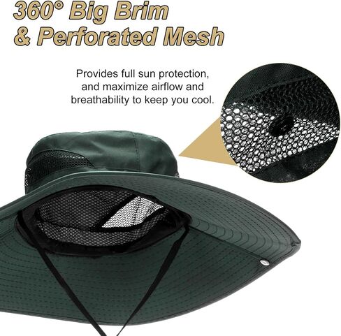 HARFINGTON Wide Brim Bucket Hat Polyester Sun Protection Hat Unisex Fishing Cap for Beach Hiking Garden Lawn Work Camping Outdoor, Dark Gray in Saudi Arabia
