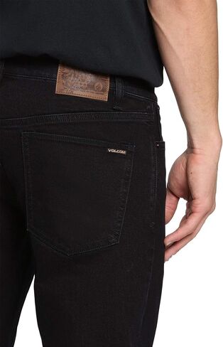 Volcom Men's Regular 2x4 Stretch Denim Jean, Black Out 1, 33W x 34L in Saudi Arabia