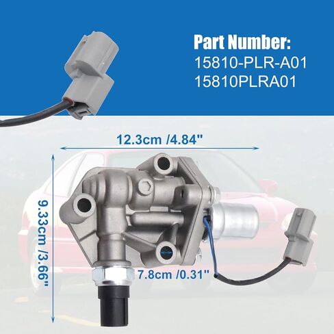 XQSMWF 15810-plr-a01 صمام بكرة الملف اللولبي VTEC مع حشية متوافق مع Honda Civic 1.7L 2001 2002 2003 2004 2005 استبدال 15810-PLR-A01 15810PLRA01 in Saudi Arabia