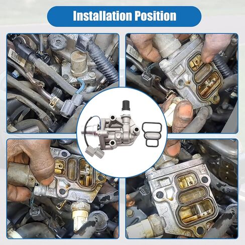 XQSMWF 15810-plr-a01 صمام بكرة الملف اللولبي VTEC مع حشية متوافق مع Honda Civic 1.7L 2001 2002 2003 2004 2005 استبدال 15810-PLR-A01 15810PLRA01 in Saudi Arabia