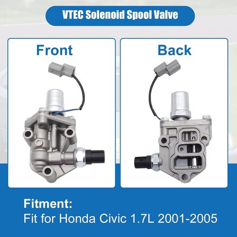 XQSMWF 15810-plr-a01 صمام بكرة الملف اللولبي VTEC مع حشية متوافق مع Honda Civic 1.7L 2001 2002 2003 2004 2005 استبدال 15810-PLR-A01 15810PLRA01 in Saudi Arabia