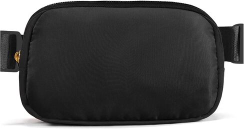 Belt Bag Zipper Fanny Pack Crossbody Bags for Women,Fashion Nylon Waist Packs, Water Repellent Two Way wear with Adjustable Strap Gifts for Teenage Girls Women Men(Black) in Saudi Arabia
