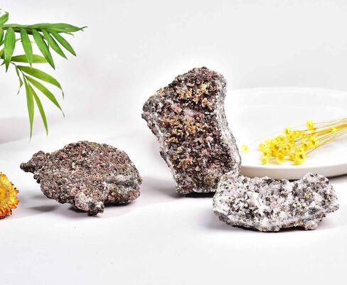 Natural Chalcopyrite Rock Specimens Symbiosis Red Crystal Quartz Rough Mineral Stone Collection Crystal Gifts 0.4-0.6 Pound in Kuwait