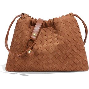 مترهل الجلد المدبوغ المنسوجة المتشرد حقائب النساء لطيف تحت الإبط حقيبة كتف الهلال Crossbody المحافظ الرباط حقيبة يد 2025 in Kuwait