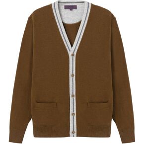 سترة صوف ميرينو 100% فائقة النعومة للرجال بأزرار وفتحة متباينة وجيبين كاجوال وأكمام طويلة in Kuwait