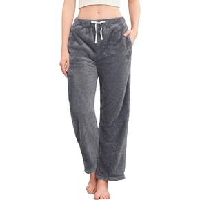 Women's Fleece Soft Pajama Pants Warm Plush Bottoms With Pockets Comfy Fuzzy Lounge Pj in Kuwait