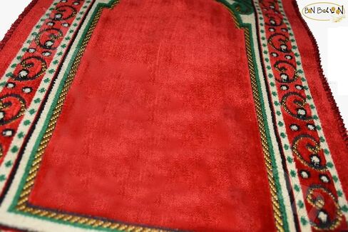 (Red) Childrens Muslim Prayer Carpet Rug Mat Islamic Salat Small Kids Sajda Janamaz Rugs Sajadah Namaz Sajjadah Small Child Toddler Mosque Mini Praying Gebetsteppich Musallah Salah Ramadan in Saudi Arabia