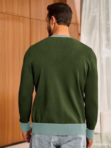 Runcati Men's Cardigan Sweater Long Sleeve V Neck Cardigan Casul Button Down Knitted Sweaters with Pockets in Saudi Arabia