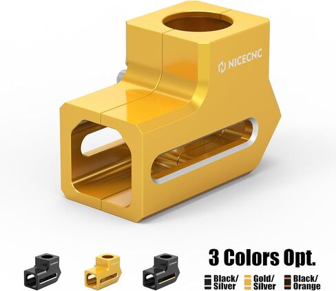 NICECNC Orange Fuel Line Fitting Cover Aluminum CNC Tubing Trim Cover Compatible with Harley Electra Glide Police FLHTP 2018-2020, Street Glide Special FLHXS 2017-2023, See Fitments in Saudi Arabia