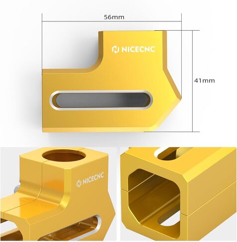 NICECNC Orange Fuel Line Fitting Cover Aluminum CNC Tubing Trim Cover Compatible with Harley Electra Glide Police FLHTP 2018-2020, Street Glide Special FLHXS 2017-2023, See Fitments in Saudi Arabia