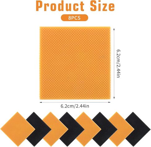8 قطع من رقعة الكعب العالي، استبدال كعب الحذاء، نصائح إصلاح النعل المربع، واقيات النعل غير القابلة للانزلاق، مقابض أحذية مطاطية للكعب العالي، قبعات مضادة للكعب (6.2 × 6.2 × 0.4 سم) in Kuwait