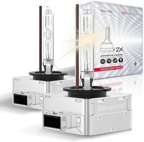 Sinoparcel D1S/D1R 55W Xenon HID Headlight Bulbs - 6000K High Low Beam Replacement Lights- Pack of 2 in Kuwait