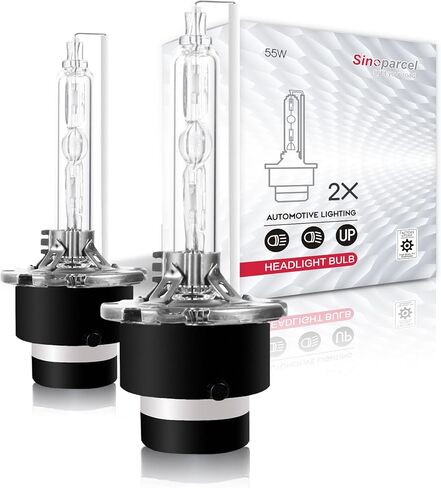 Sinoparcel D1S/D1R 55W Xenon HID Headlight Bulbs - 6000K High Low Beam Replacement Lights- Pack of 2 in Kuwait