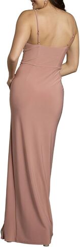 David's Bridal Jersey V-Neck Ruched Sheath Dress in Saudi Arabia