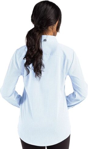 قميص نسائي طويل الأكمام من Cutter & Buck Skyline Epic Confidence معاد تدويره من القماش القطني in Kuwait